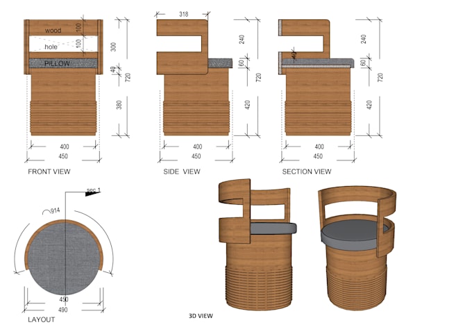 do cad furniture draft