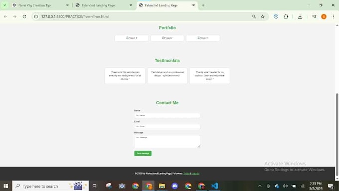Créer un site web simple en utilisant html css