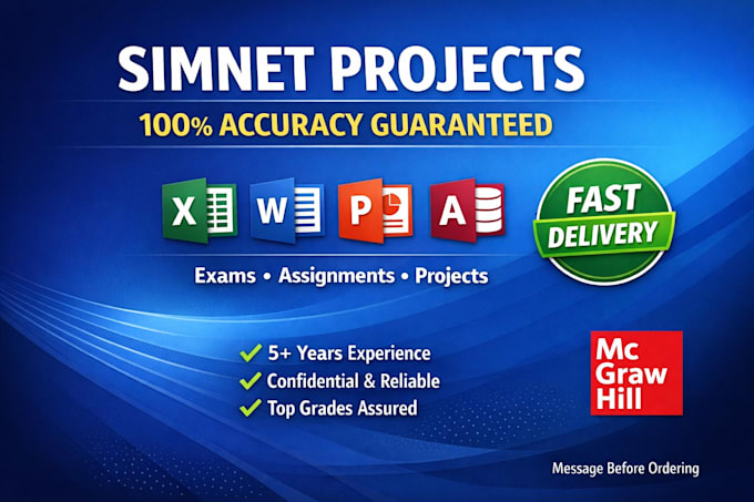 complete your mcgraw hill simnet projects with 100 accuracy