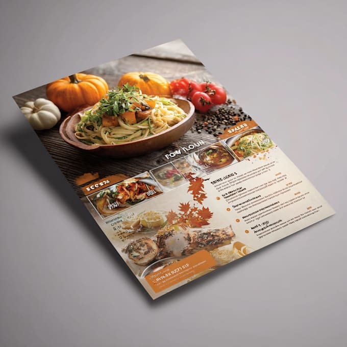 design restaurant menu and food flyer