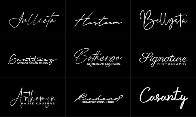 design handwritten signature logo