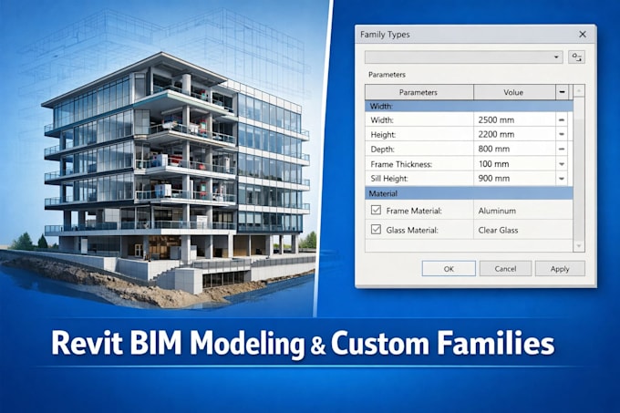 create revit modeling and custom parametric families for bim projects