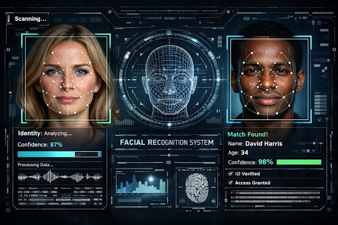 create ai face detection recognition and tracking system for your application