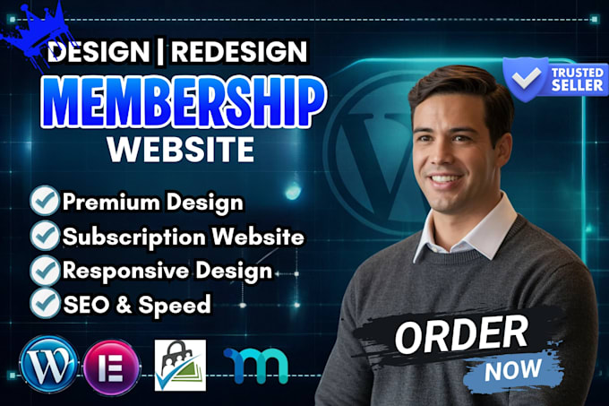 design wordpress membership, subscription website, paid membership pro, lms site