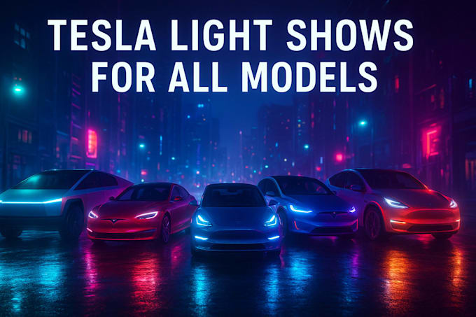 do custom tesla light show for tesla cybertruck