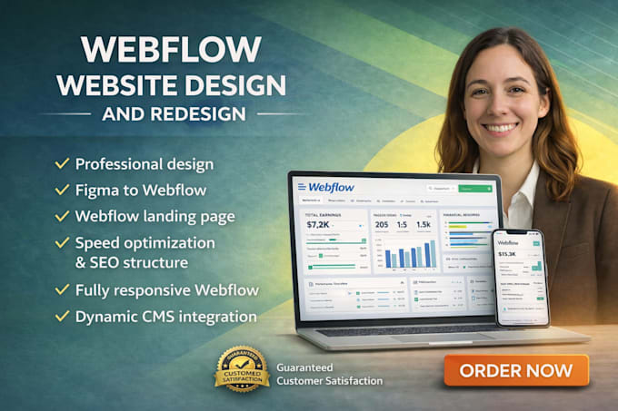 design and redesign webflow website, develop webflow website, webflow developer
