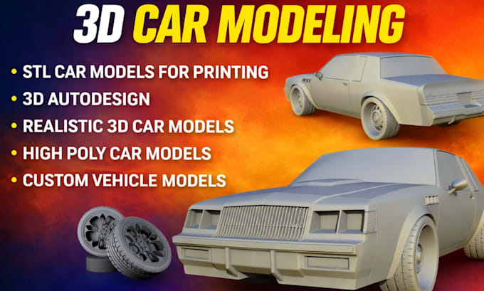 create printable 3d car models and rc car shells for resin and fdm printing