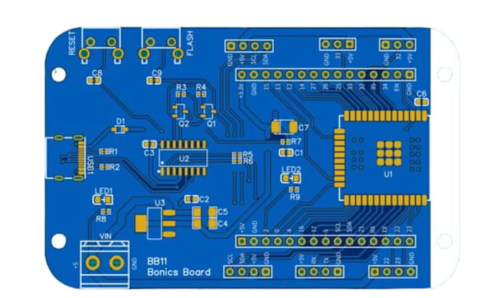 stm32,esp32,arduino led pcb design, schematic and pcd layout