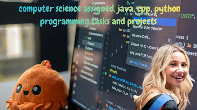 do computer science assigned, java, cpp, python programming tasks and projects