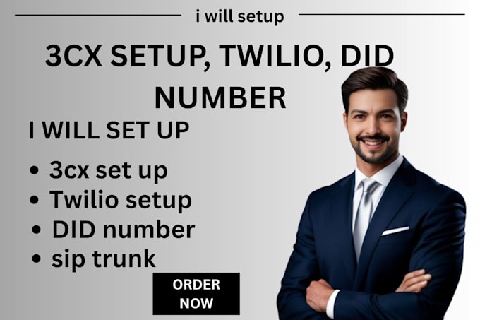 configure 3cx pbx inbound outbound call, did number sip trunk, twilio