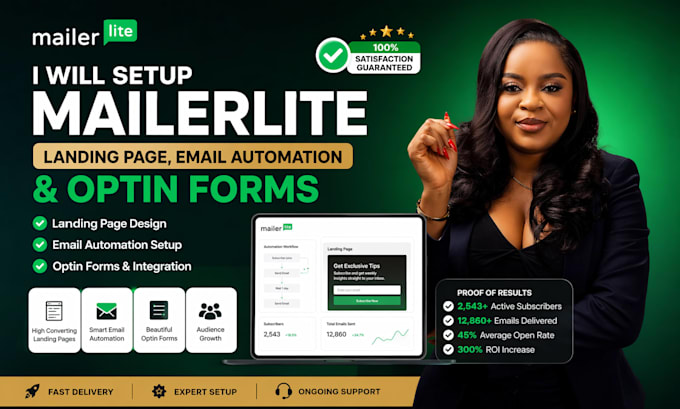 set up mailerlite landing page mailerlite email automation optin forms