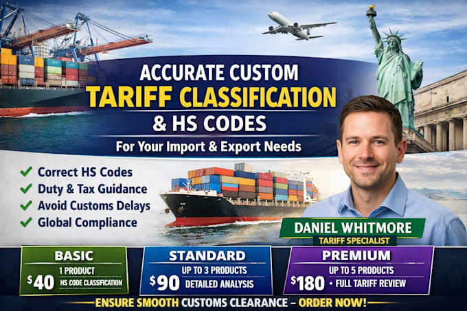 provide import hs, hts code calculations for your products