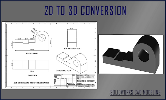 convert 2d drawings into accurate 3d cad models