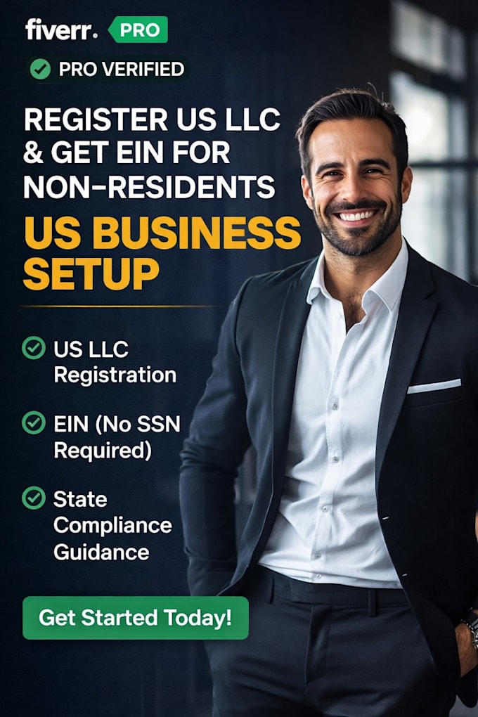 register US llc, get ein for non residents complete business setup