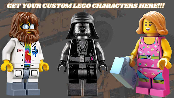 design custom 3d lego model and lego minifigure for 3d printing