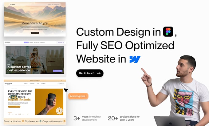 design and develop your website in webflow