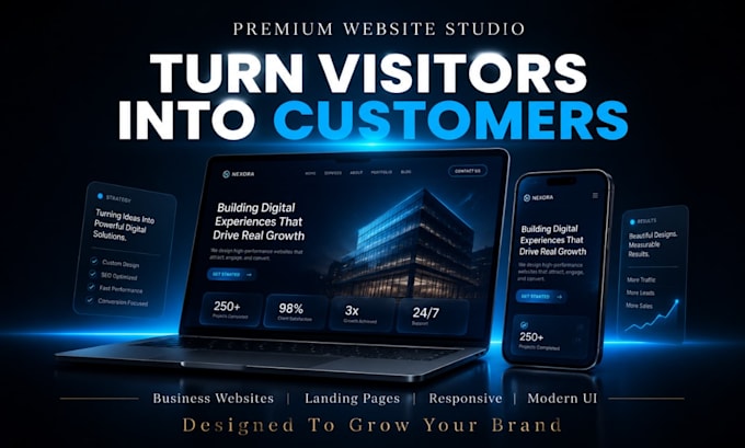 design modern website, landing page and website redesign
