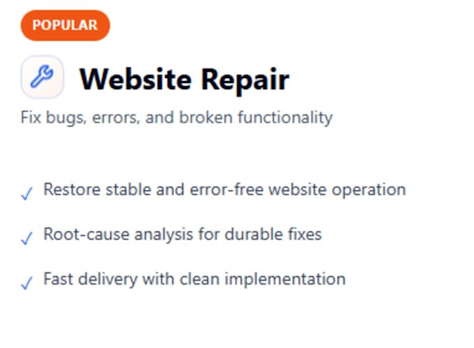 fix website errors, server issues and performance problems