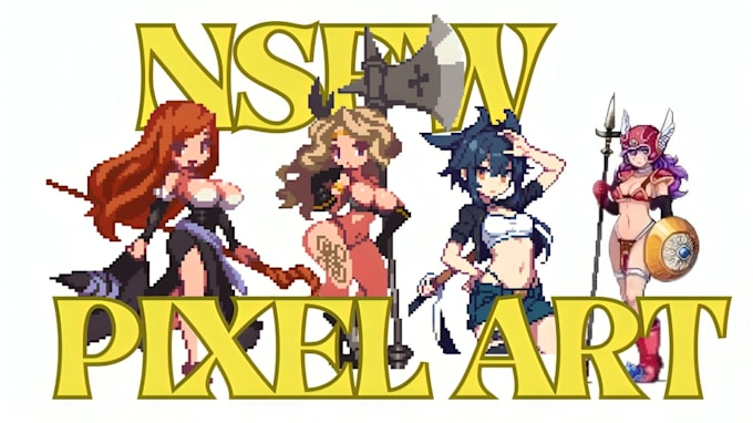 do nsfw pixel art sprite sheet animation character sprite sheet for game art