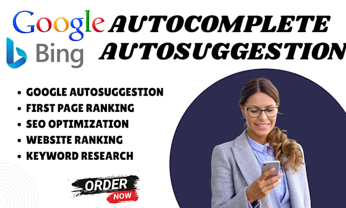 do google autocomplete, bing autosuggestion for website ranking