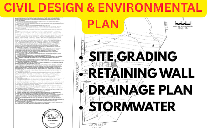 do grading, retaining wall, drainage and stormwater plan