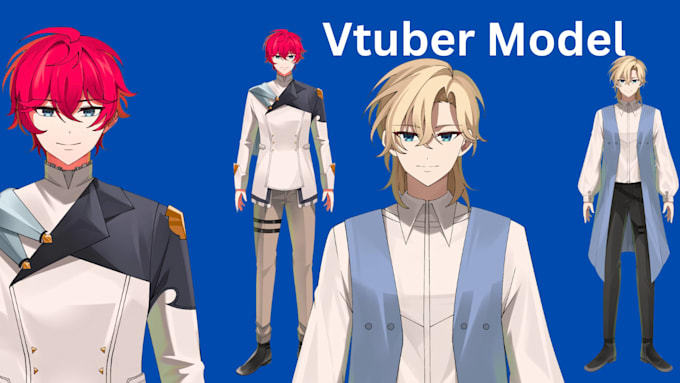 create custom vtuber model with anime character design, and vtuber rigging