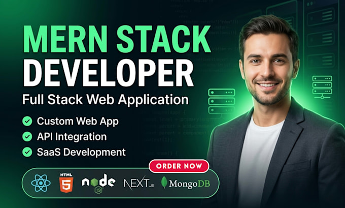 develop a professional mern stack web application with react, nextjs, nodejs