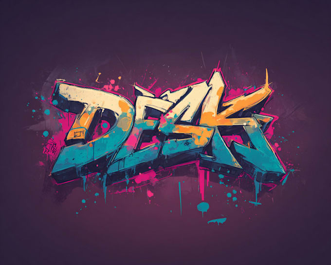 create custom spray paint graffiti logo