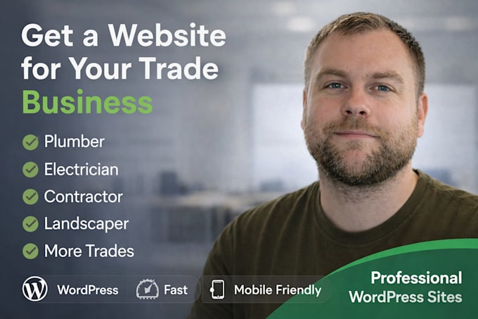 build a website for plumbers electricians and trades