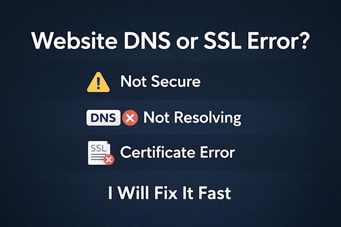 fix website dns and ssl errors
