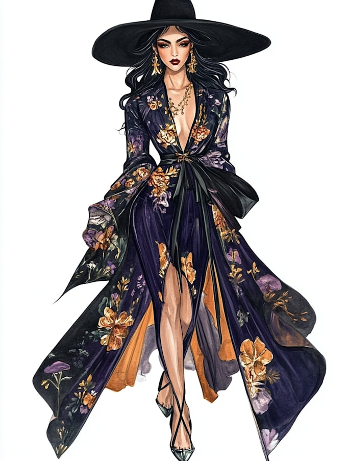 make a fashion illustration