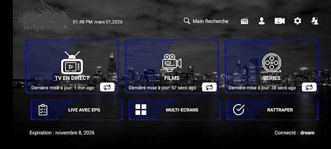 Refonte iptv pour smarter pro, ibo pro player, stremio app, tivimate ...