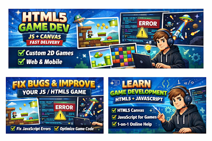 develop HTML5 and javascript games for web and mobile