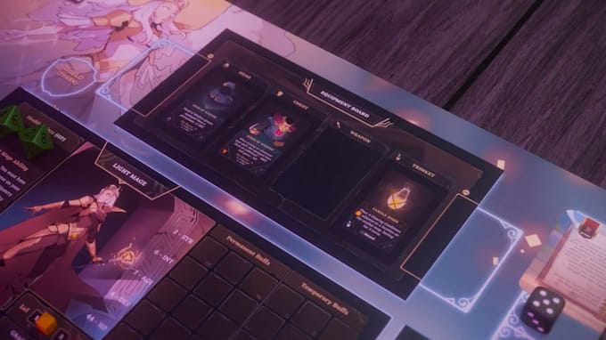 create a cinematic board game or tabletop game trailer video