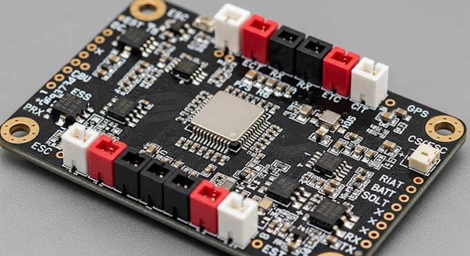 design esc and drone flight controller pcb, stm32 schematic, pixhawk firmware