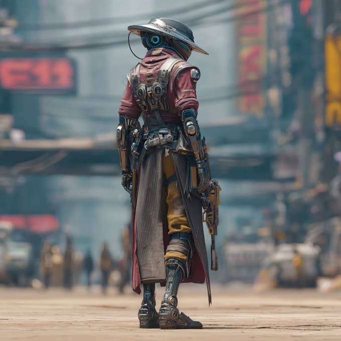 design stunning sci fi, cyberpunk, fantasy characters