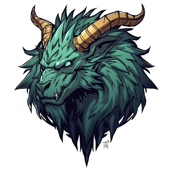 do mythical beasts, monsters, fantasy logo or illustrations