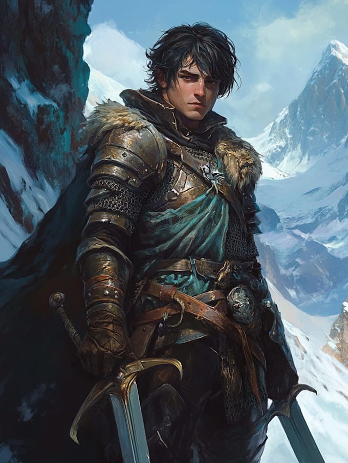 draw a fantasy character ilustration
