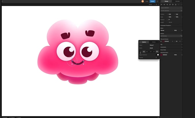 do rive interactive animation, 2d character avatar designed and rigged in rive