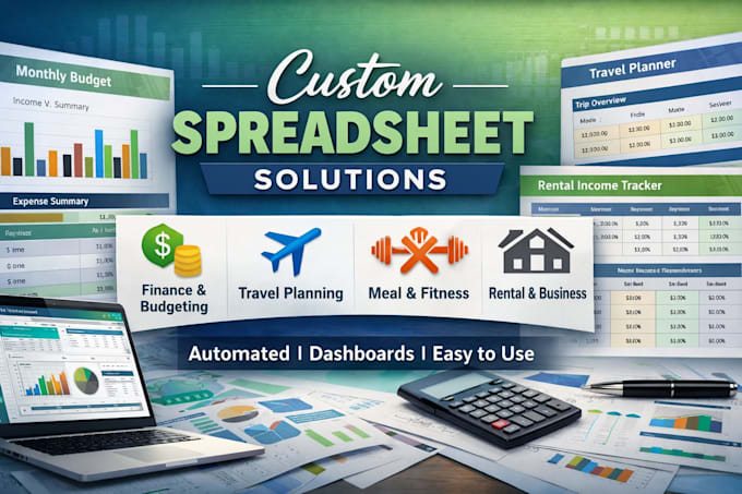 google excel sheet template, finance fitness meal travel rental spreadsheet