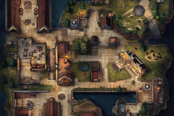 Illustrate fantasy map design custom rpg maps dnd world battle maps by ...