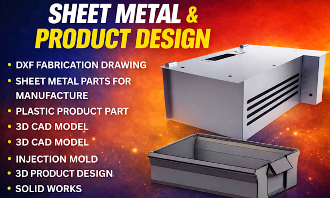 Design 3d sheet metal parts, pcb enclosures with dxf files for cnc ...