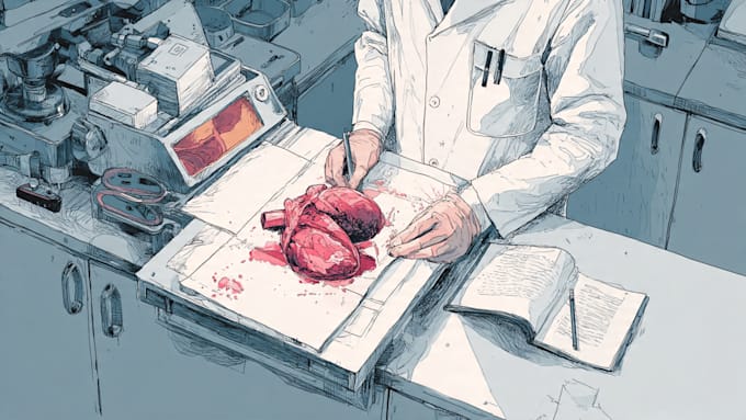 draw detailed medical illustrations