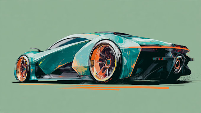 design custom automotive illustration