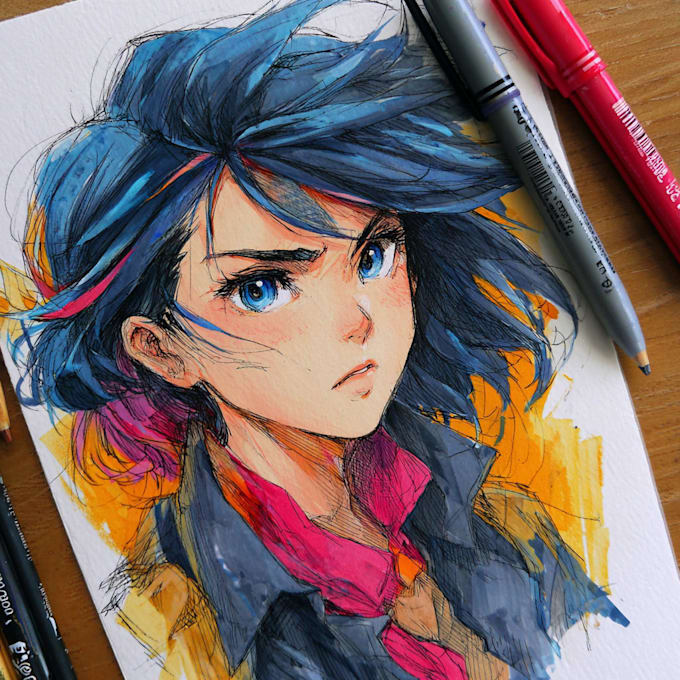 draw a character in manga style