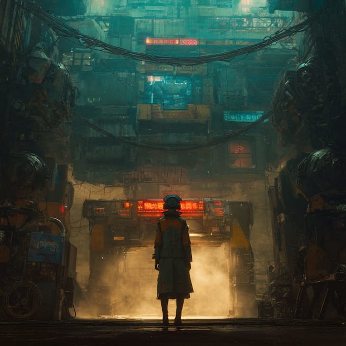 do cyberpunk futuristic city art