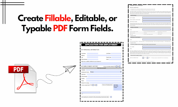 make an interactive typeable, fillable or editable PDF form