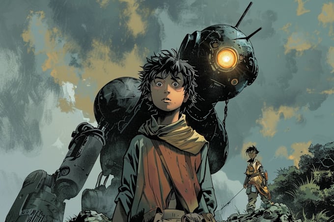 draw comic art for books, panels, and characters