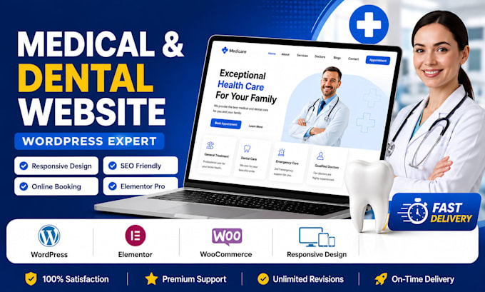 develop a wordpress website for your medical or dental clinic