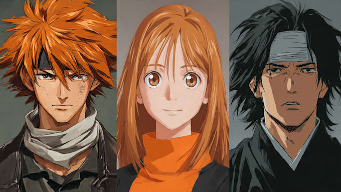 any character in anime style